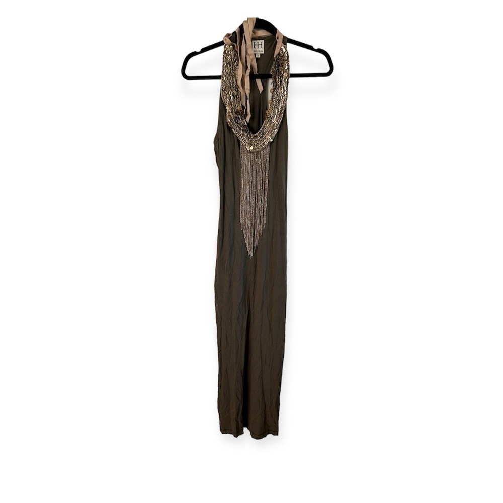 Haute Hippie Olive Green Maxi Dress Sz. S​​​​​​​​​